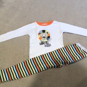 Baby Gap striped tiger pajamas